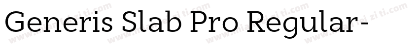 Generis Slab Pro Regular字体转换